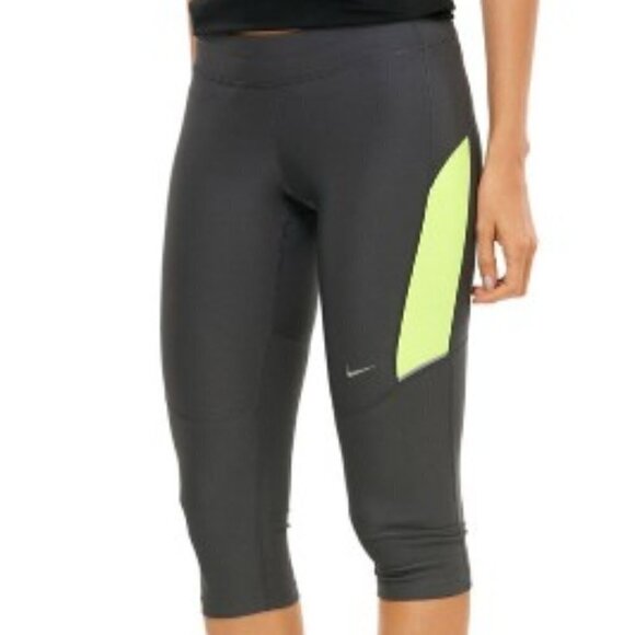 NIKE DRI FIT ATHLETIC LEGGINGS WORKOUT CAPRI PANTS GYM YOGA - Picture 1 of 12